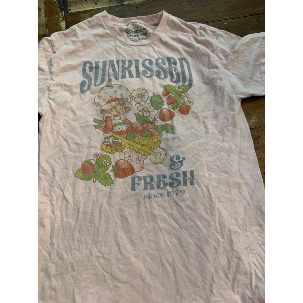 Strawberry Shortcake Sunkissed & Fresh Graphic Tee Pink Medium Retro Cotton Tee